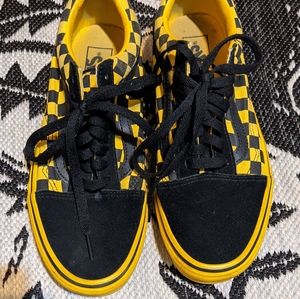 Black and yellow Vans